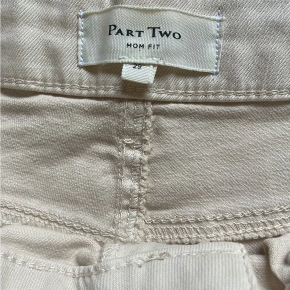 Part Two High Rise Cream Jeans - Picture 6 of 8